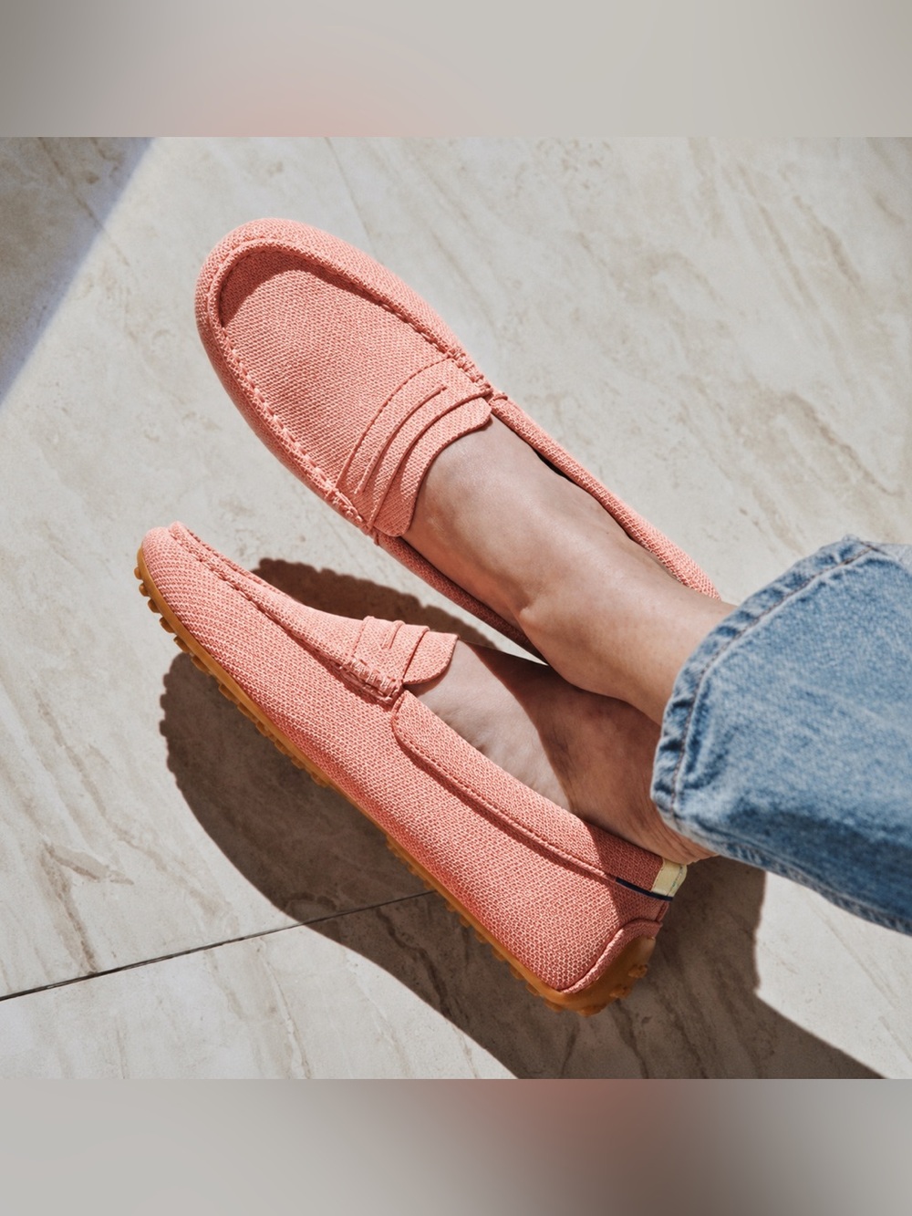 Rothy's Coral Penny Loafers